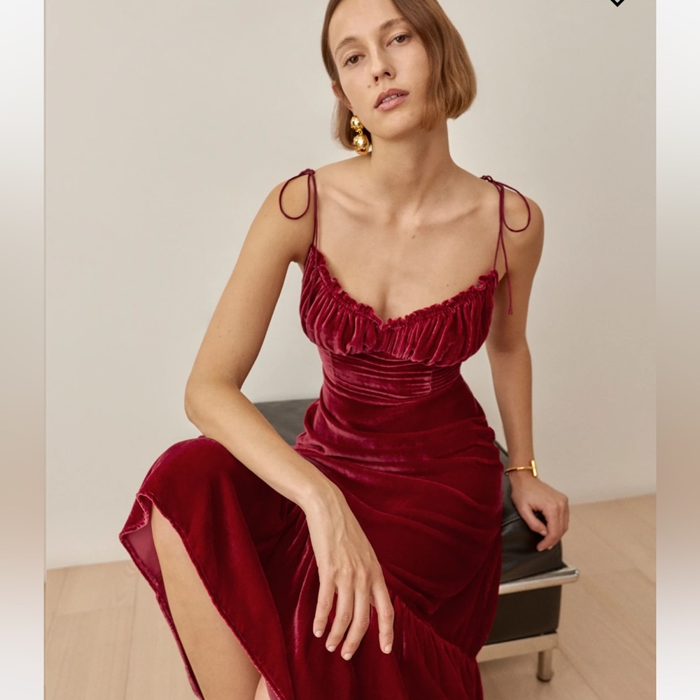 Reformation Velvet Oda Dress NWT